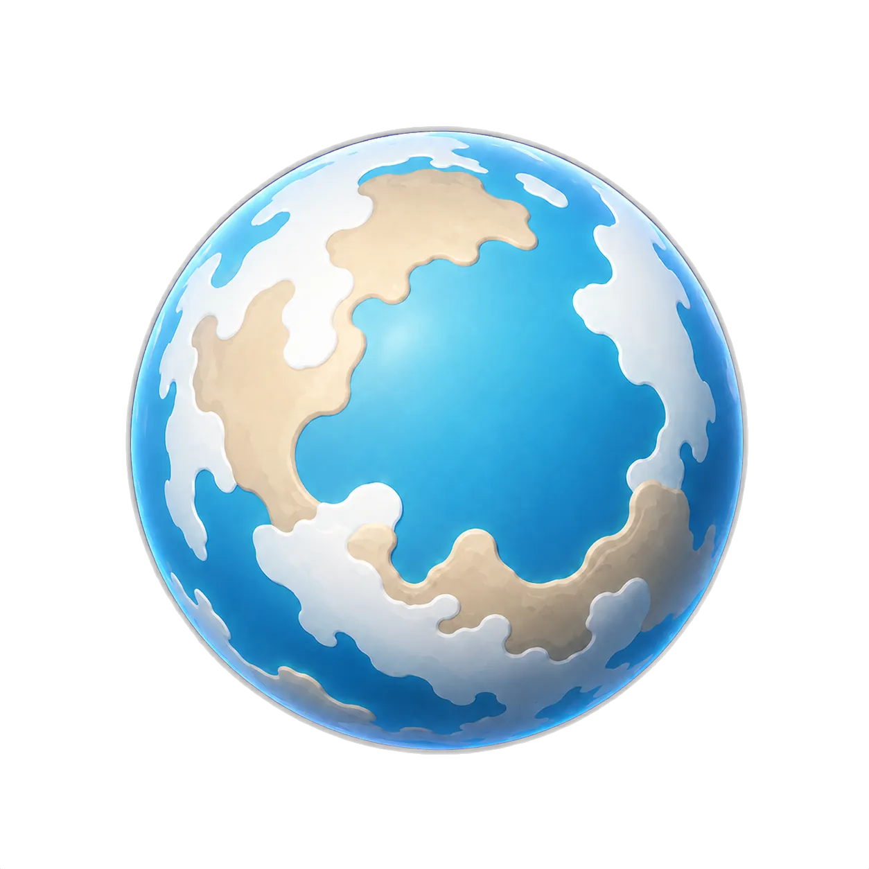 A blue and ivory Tiny Planet: Little World